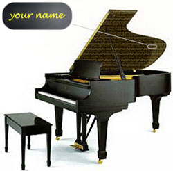 Your Name on the world's finest piano!